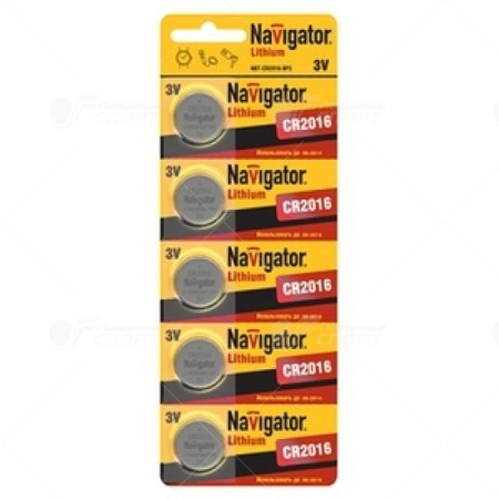 Элем. пит. Navigator NBT-CR2016-BP5 лит. арт.94763