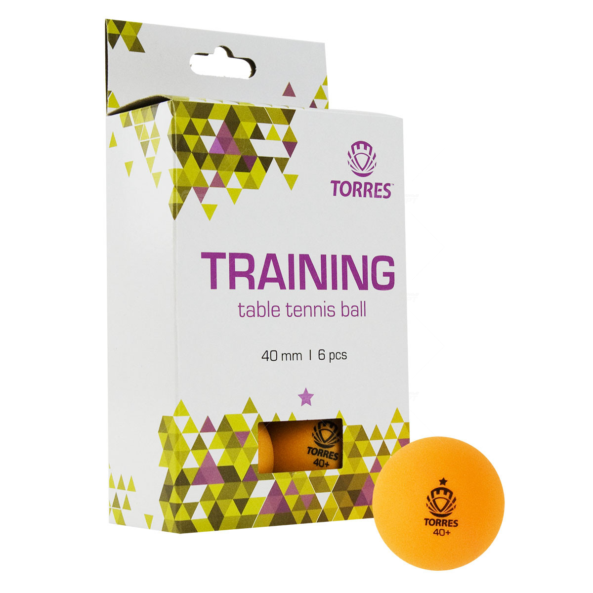 Мячи для н/т Torres Training 1* арт.TT21015 оранж (упак.6шт.)