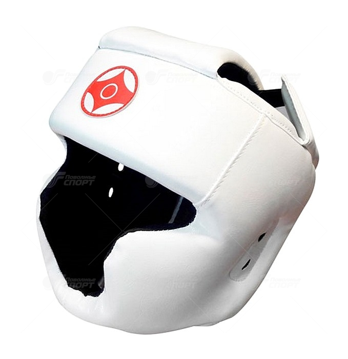 Шлем для каратэ Leo с закрытым подбородком (иск.кожа) р.S-L