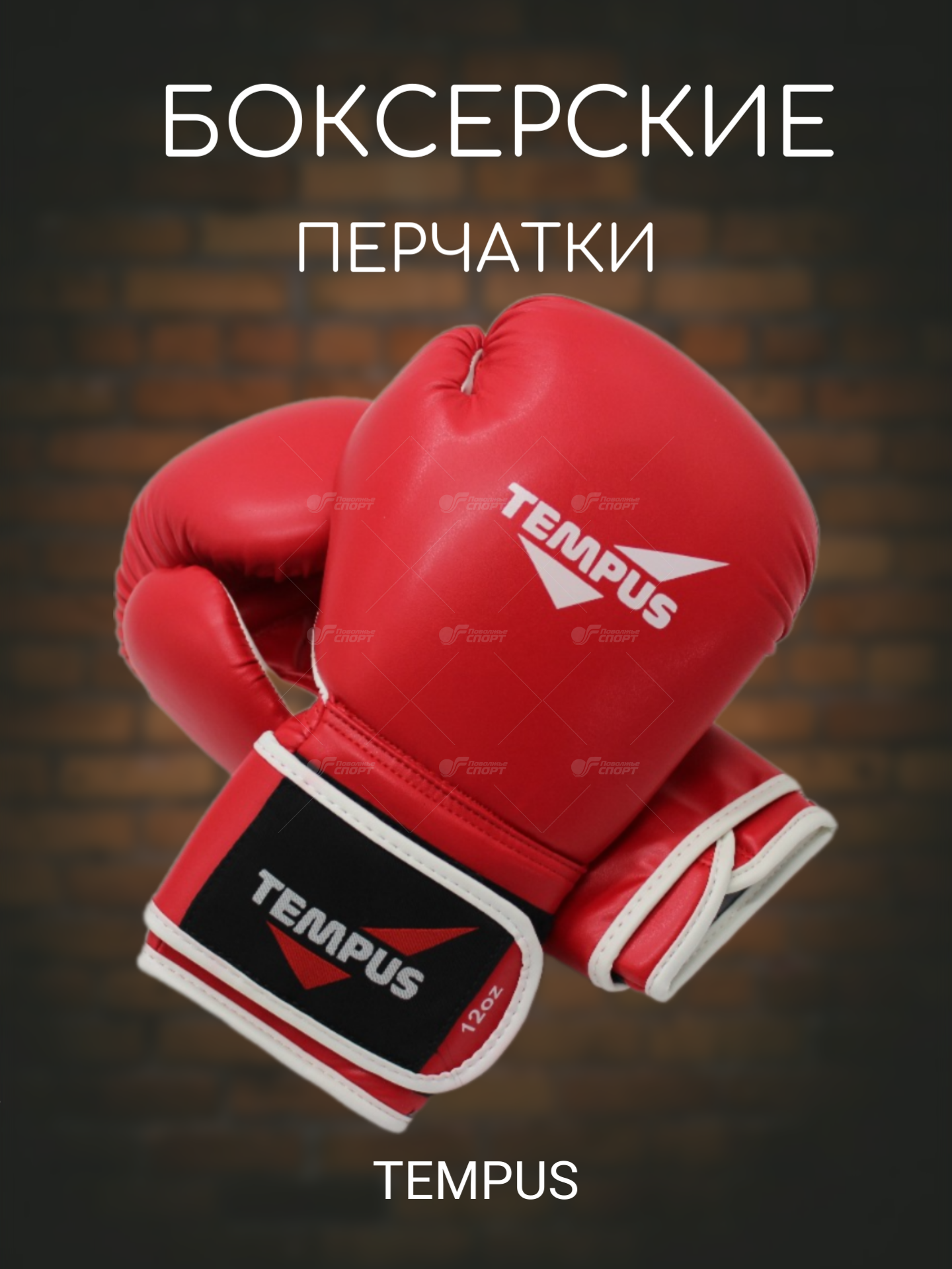 Перчатки боксерские Tempus PU арт.2430 р.8-16ун