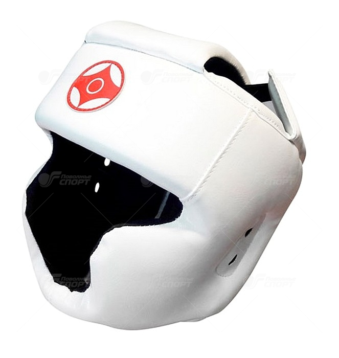 Шлем для каратэ Leo с закрытым подбородком (нат.кожа) р.S-L