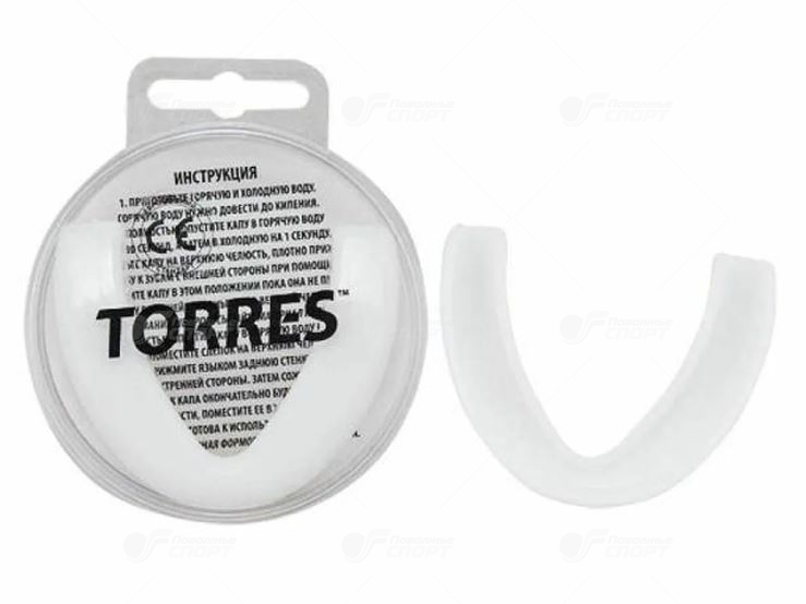 Капа боксерская Torres 1-челюст. арт.PRL1021WT белый