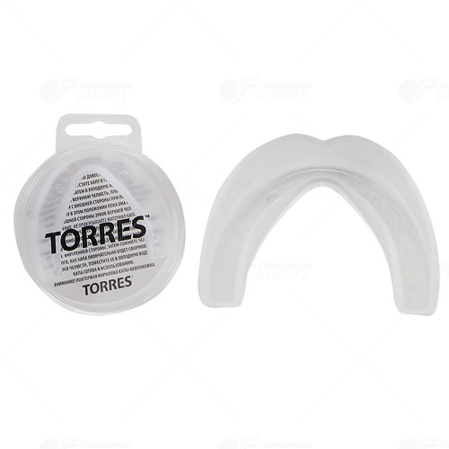Капа боксерская Torres 1-челюст. арт.PRL1023WT евростандарт белый