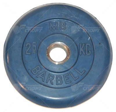 Диск обрезин. (синий) Barbell d 51 мм 2,5 кг
