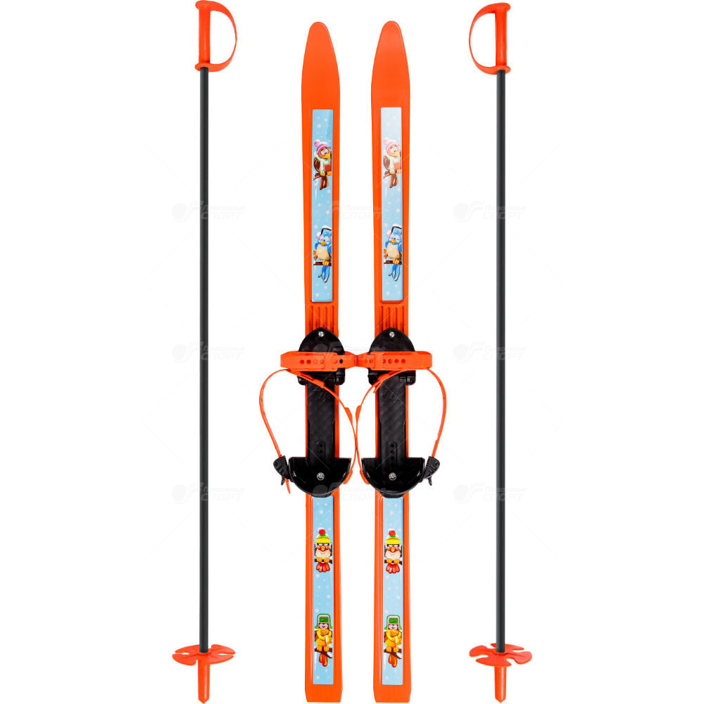 Мини-лыжи "Вираж-спорт" с палками (в сетке)