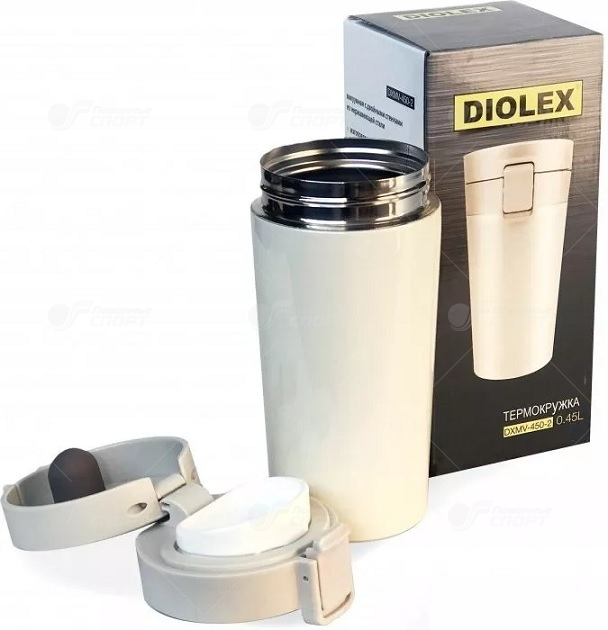 Термокружка Diolex 400 мл (с кнопкой клапаном) арт.DXMV-450-2