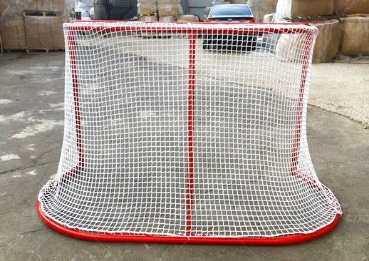 Сетка для хок.ворот, белая 3,1мм,(с окантовкой) яч.40*40, 1,25х1,85