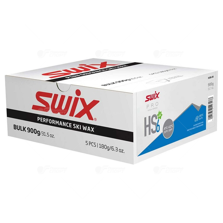 Парафин Swix арт.HS6-900 Blue -6/-12 180г.
